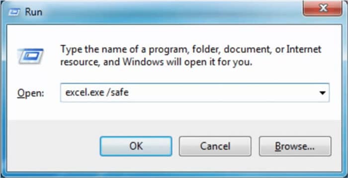 open excel in safe mode