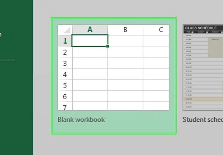 create a new workbook