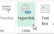 choose hyperlink from toolbar below