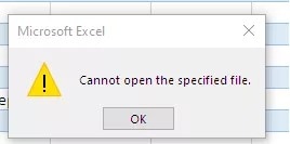 hyperlink not working error