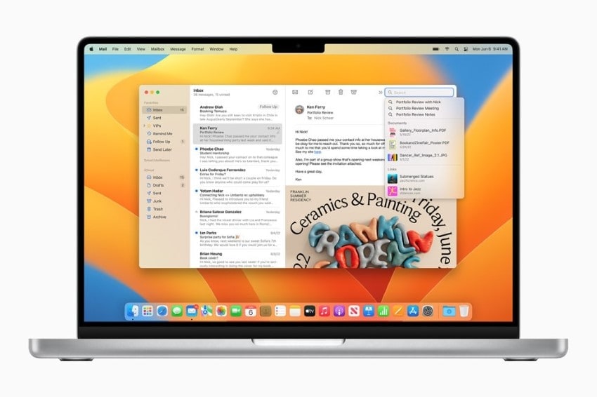 mail app macos 13 features