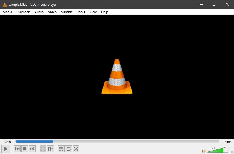 flac file played in vlc