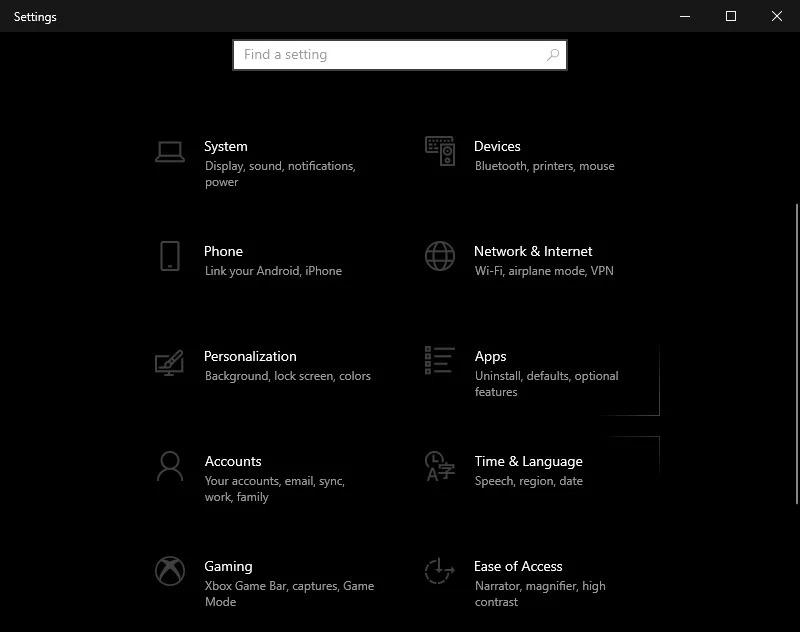 abre la configuración de windows 10