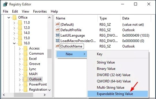 select expandable string value option