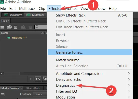 proceed with diagnostics option