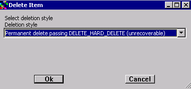 select permanent delete passing delete hard delete