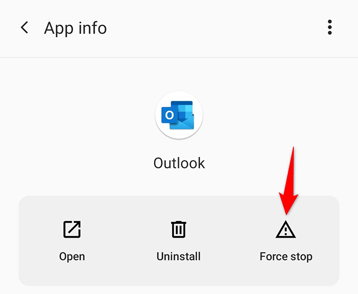 tap the force stop option