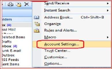 choose account settings