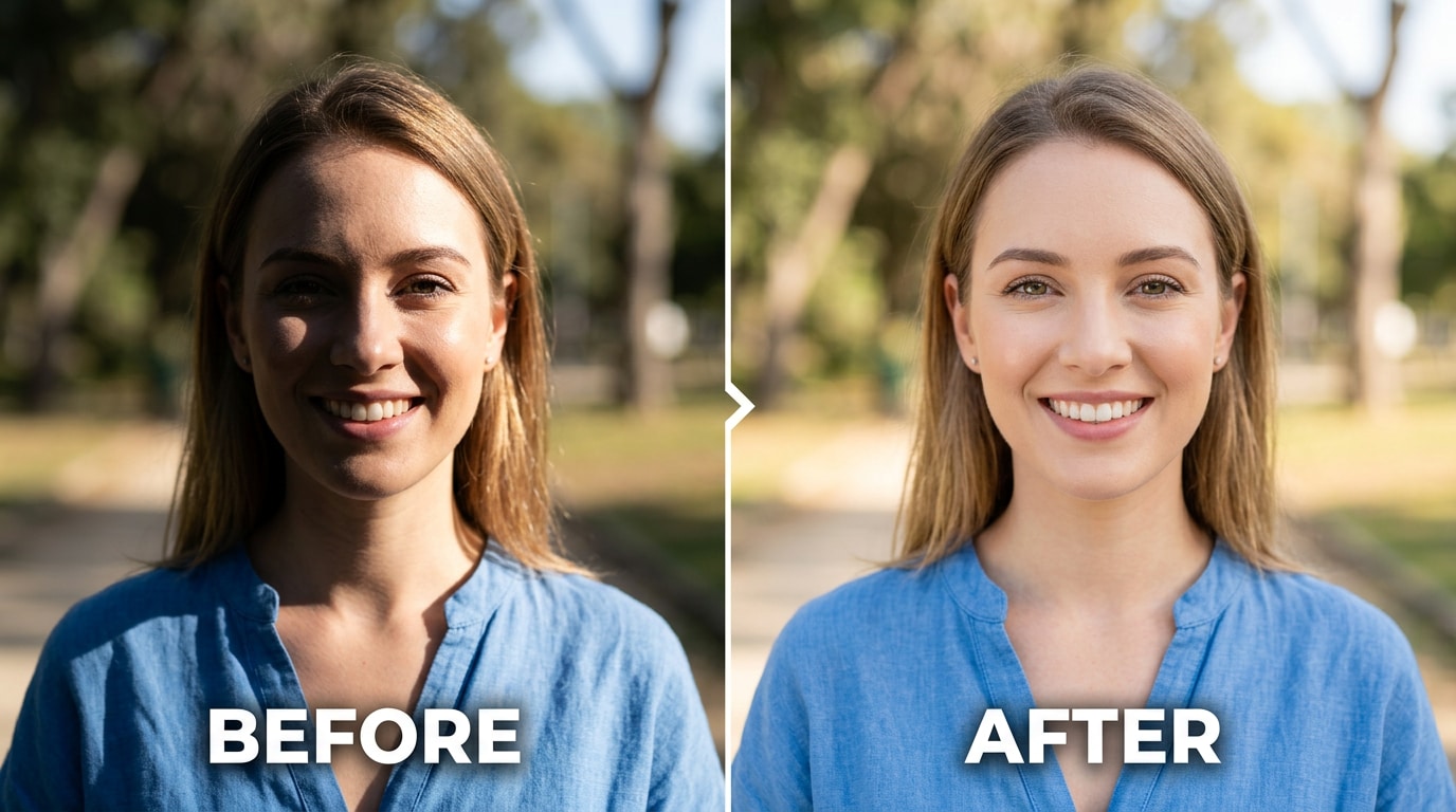 Miglior App Gratis per Correggere Ombre Viso in Foto - Luce AI