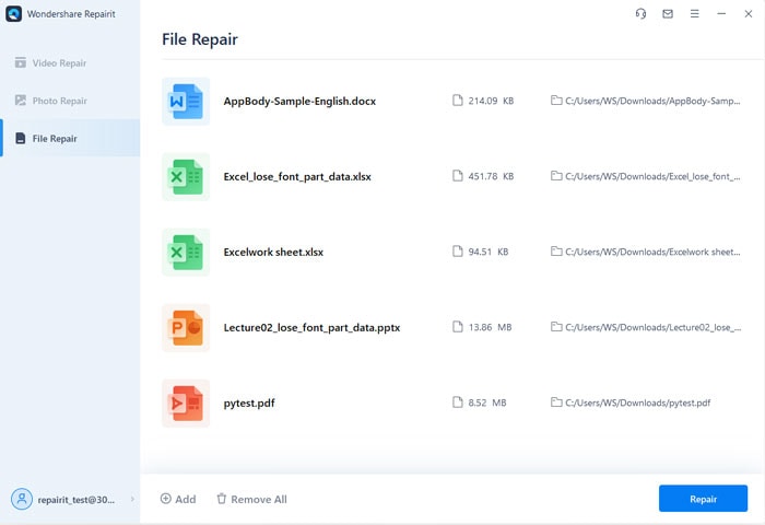 file repair toolkit step 2
