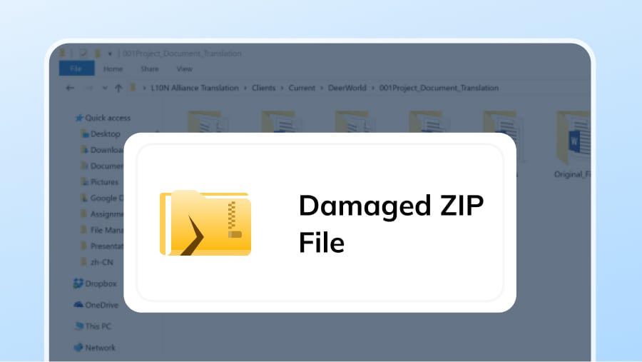 damaged zip file repair