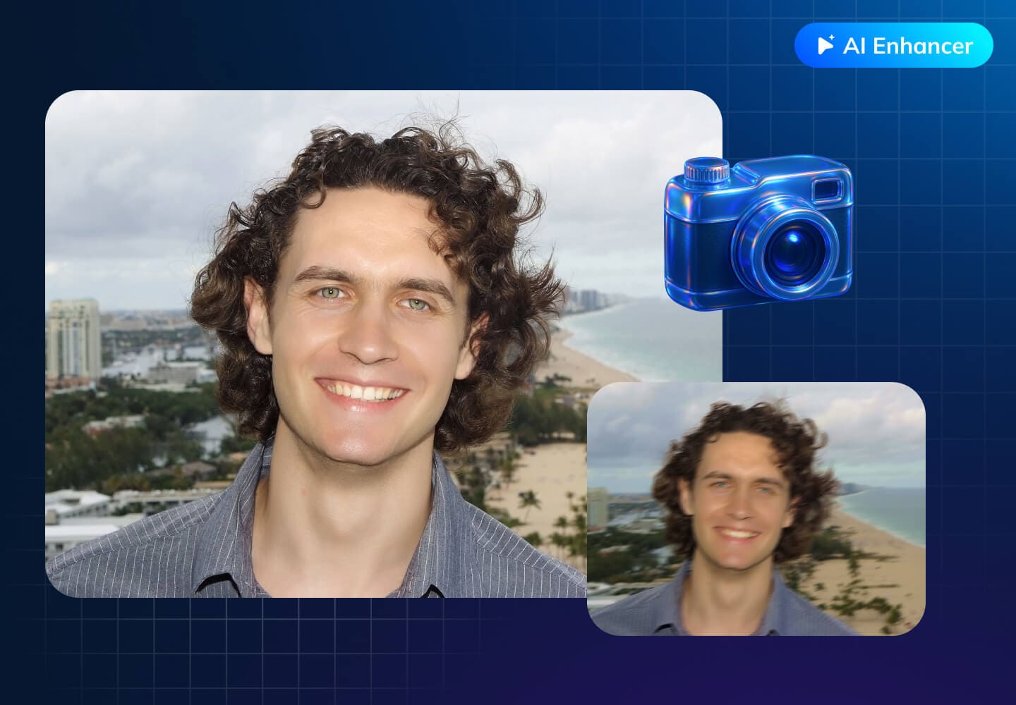 facial background edge restoration