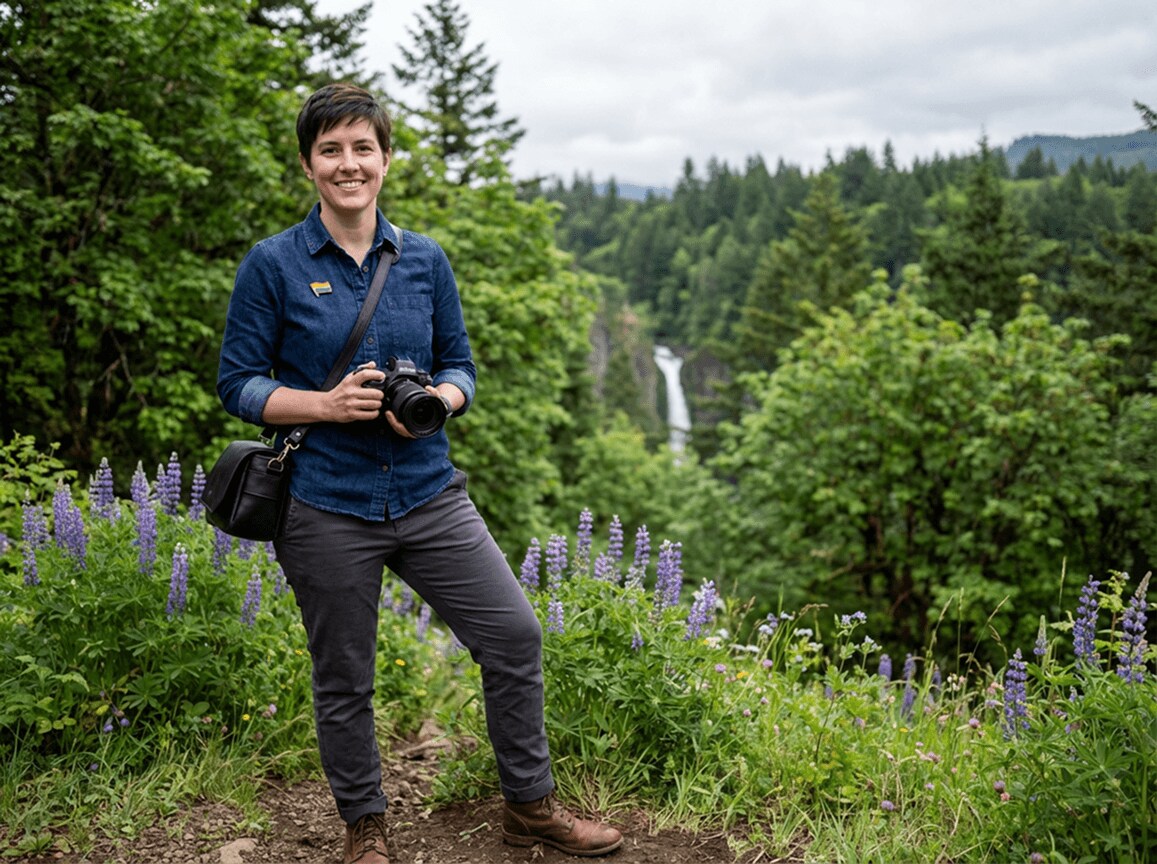 An LGBTQ+ wedding photographer reviewing restored Nikon NEF photos