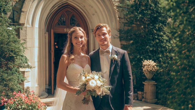 wedding photo after cleanup