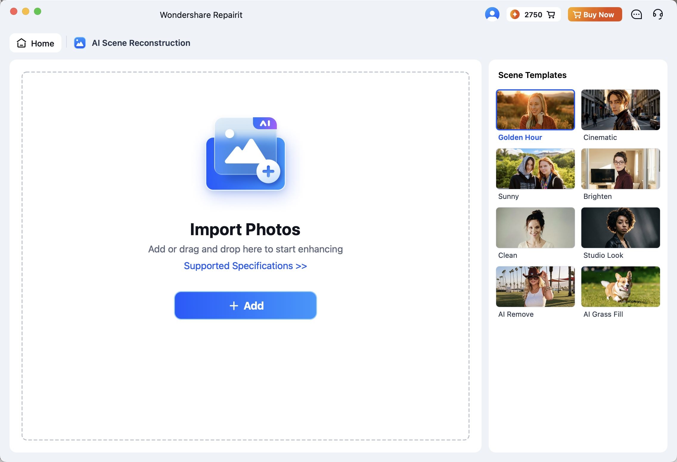 add image to ai scene reconstruction on mac
