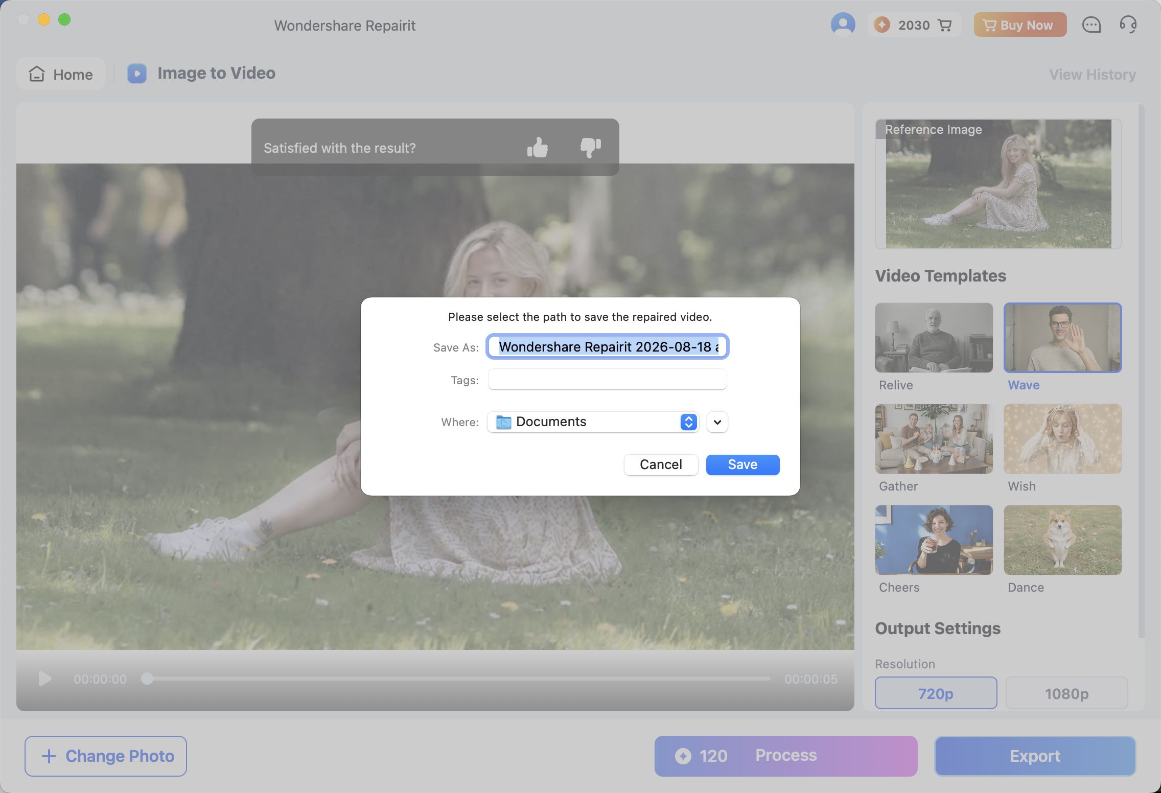 choose save path for ai video on mac