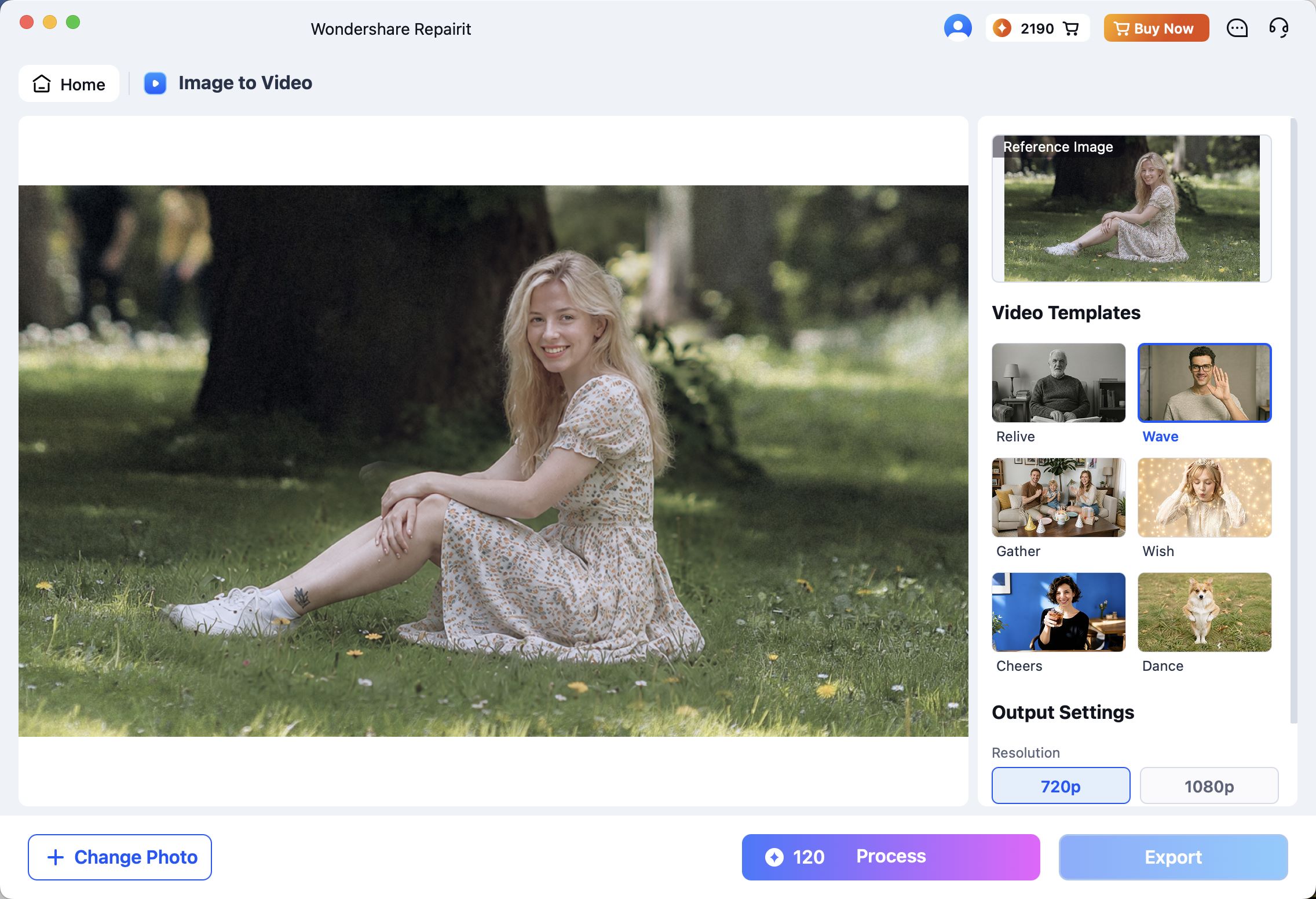 choose video templates and output on mac
