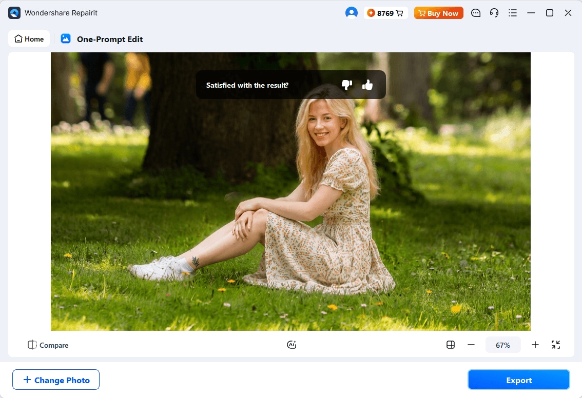 preview one prompt edit photo