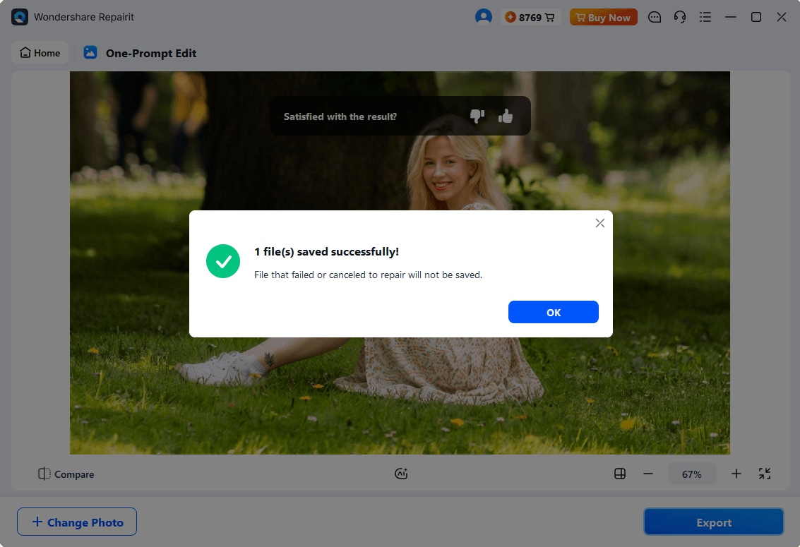 save one prompt edit