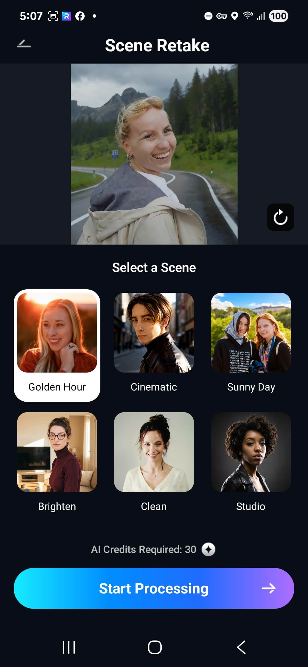 select photo for scene retake android