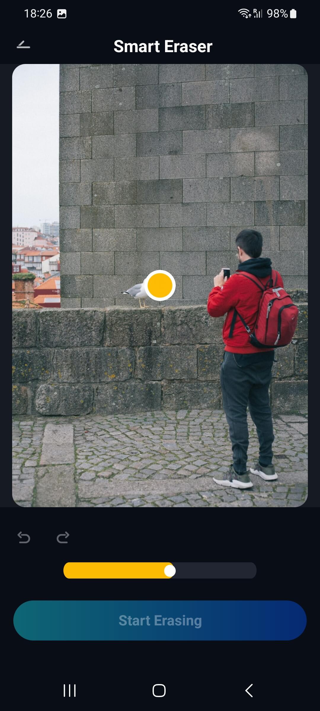 adjust brush size