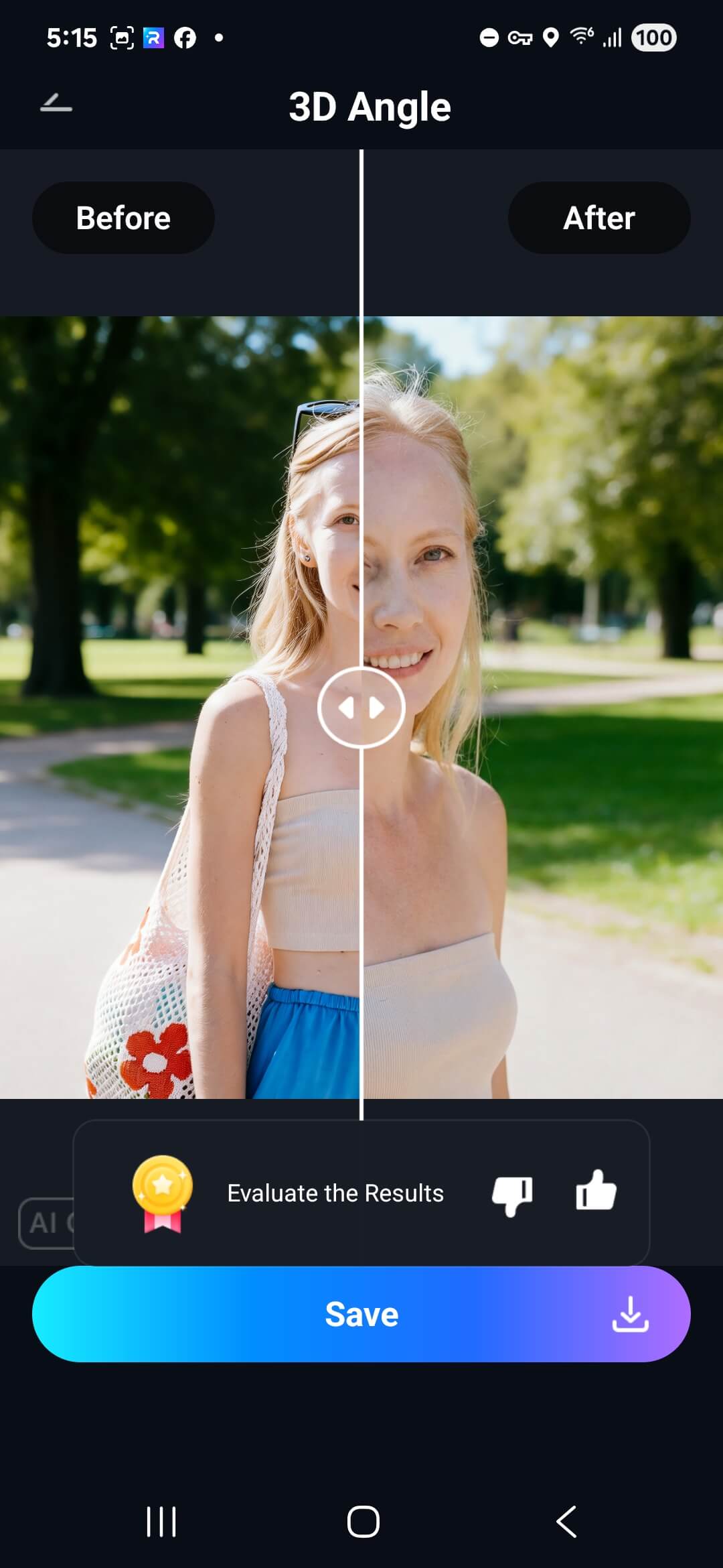 3d angle result android