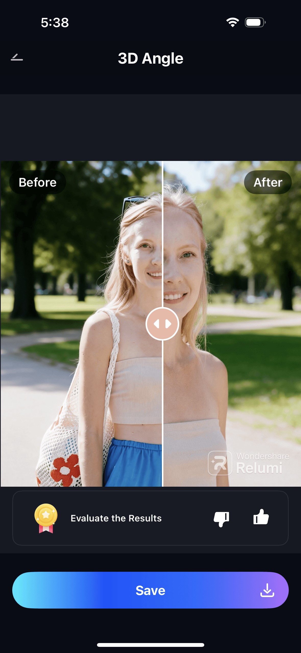 3d angle retake result ios