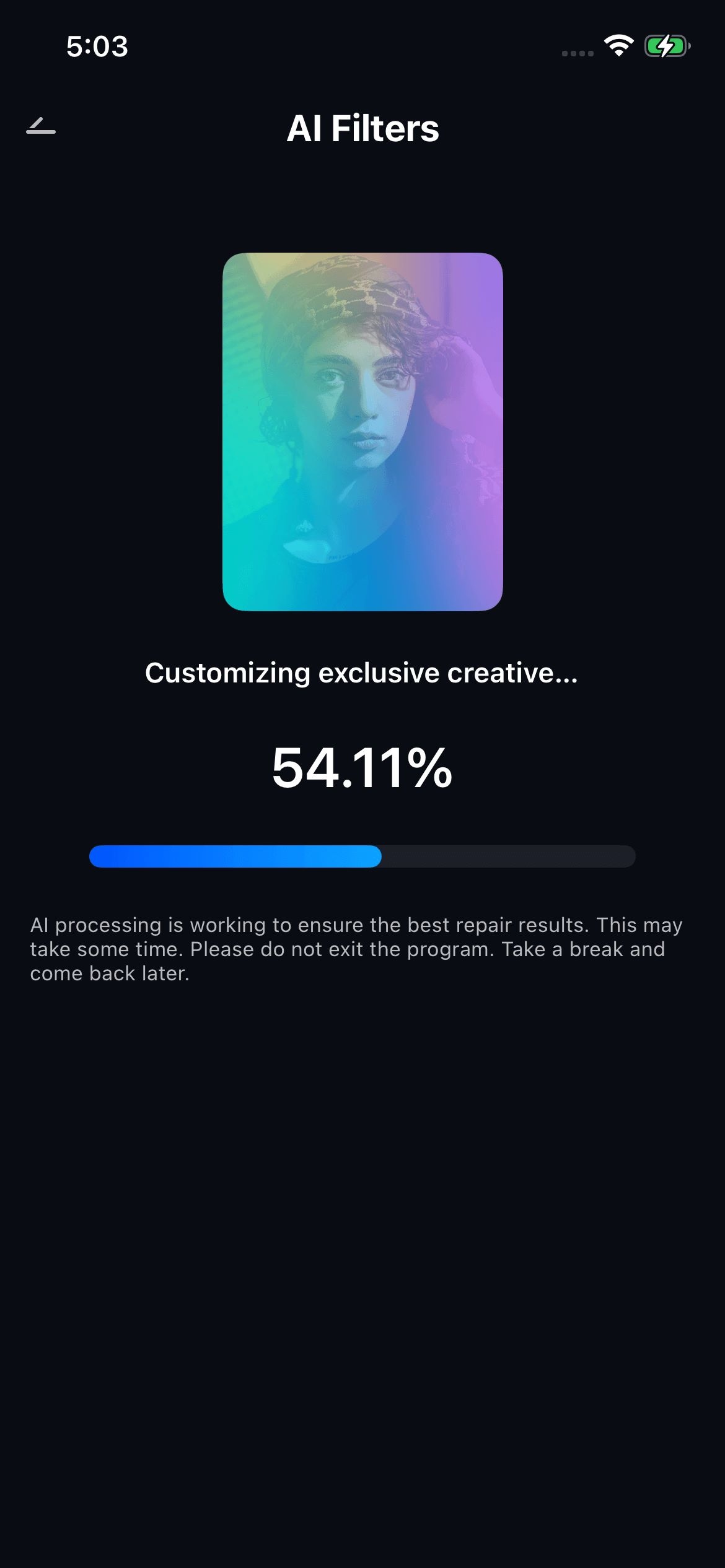 ai filter processing ios
