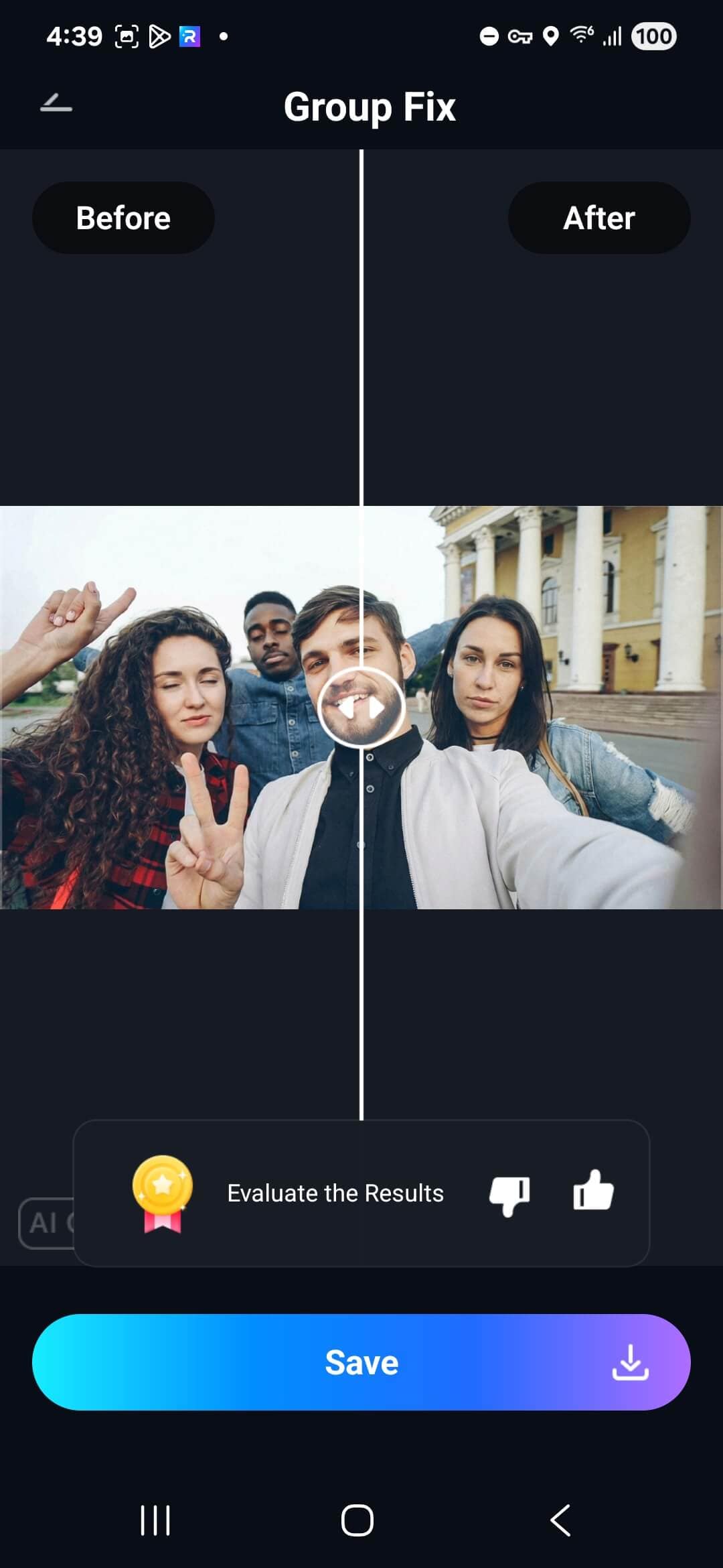 group photo fix result android improved facial expressions