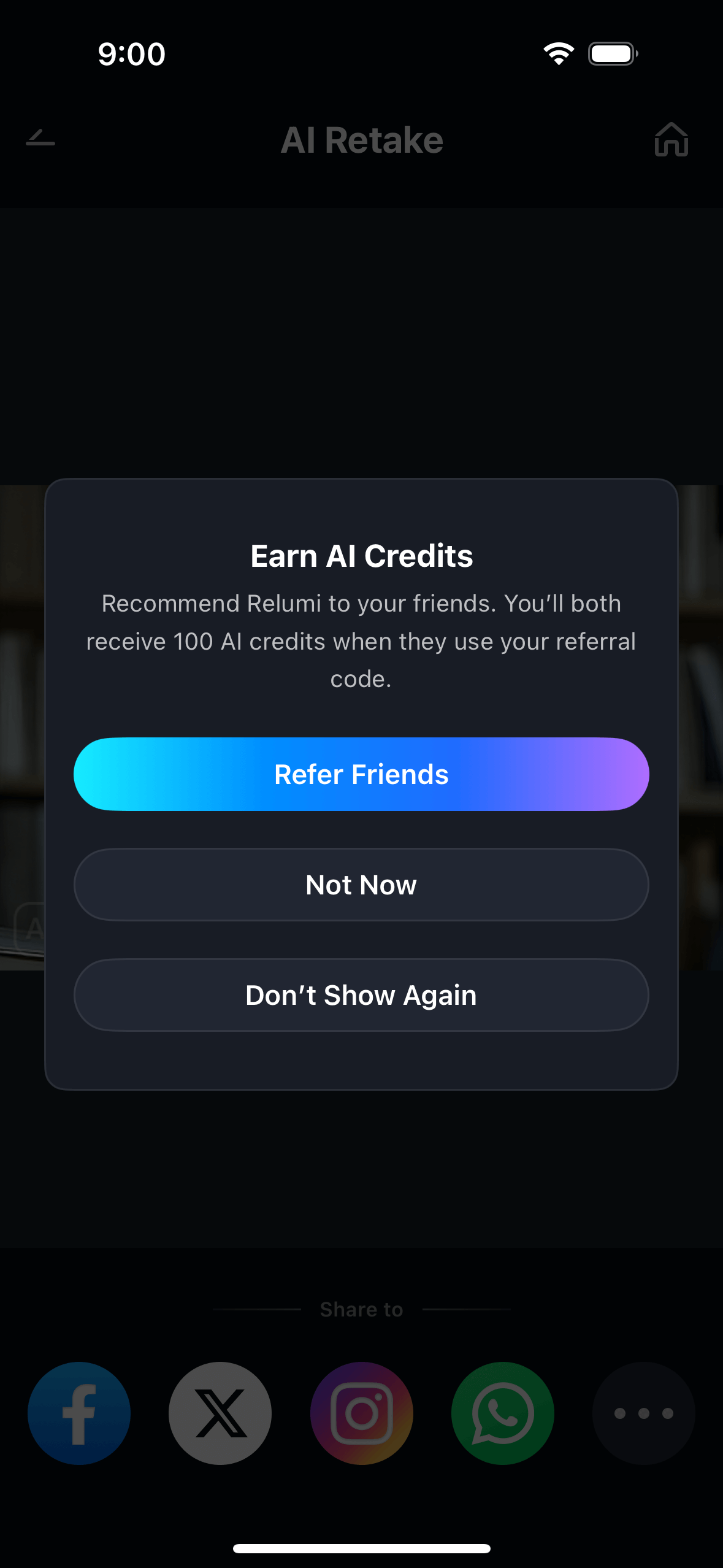 earn ai credits ios