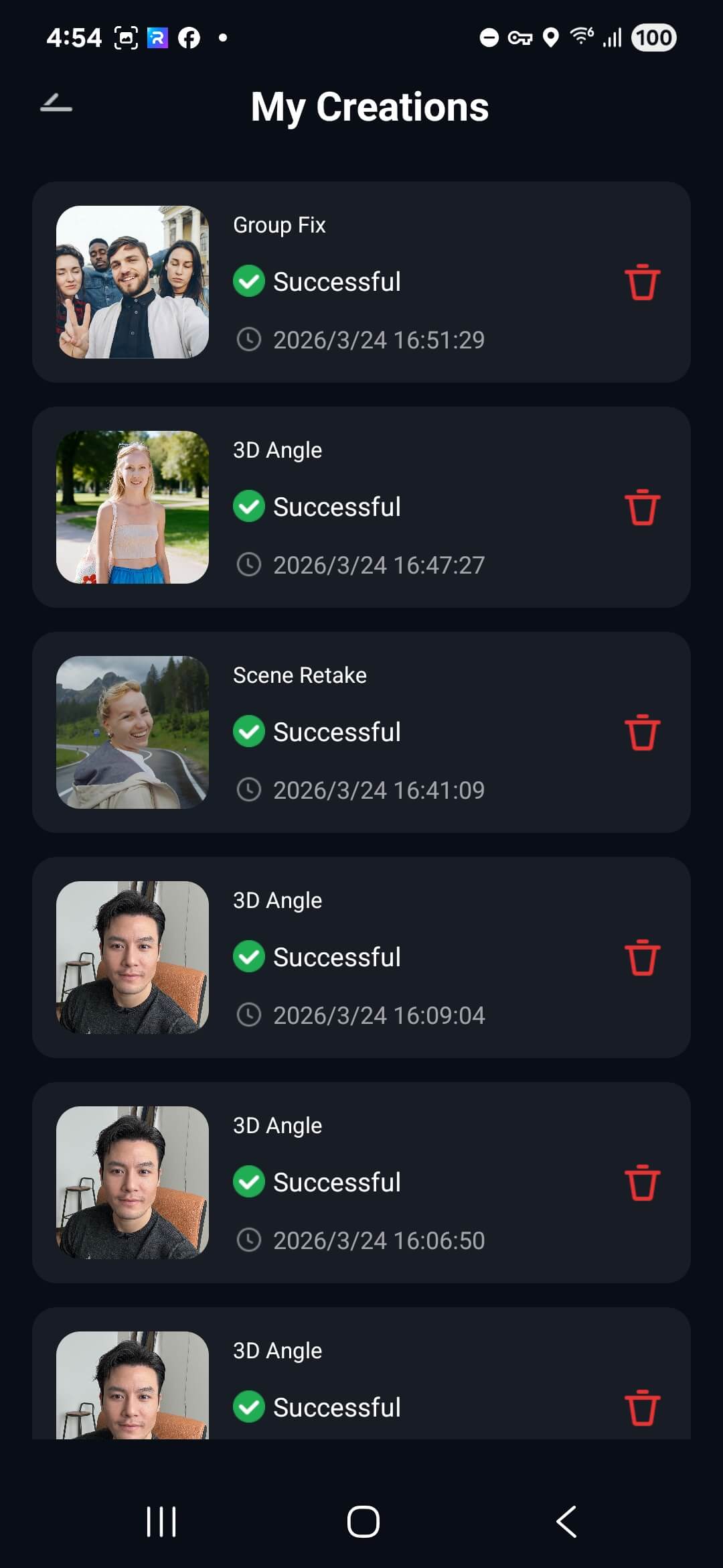 access group photo edits in my creations android