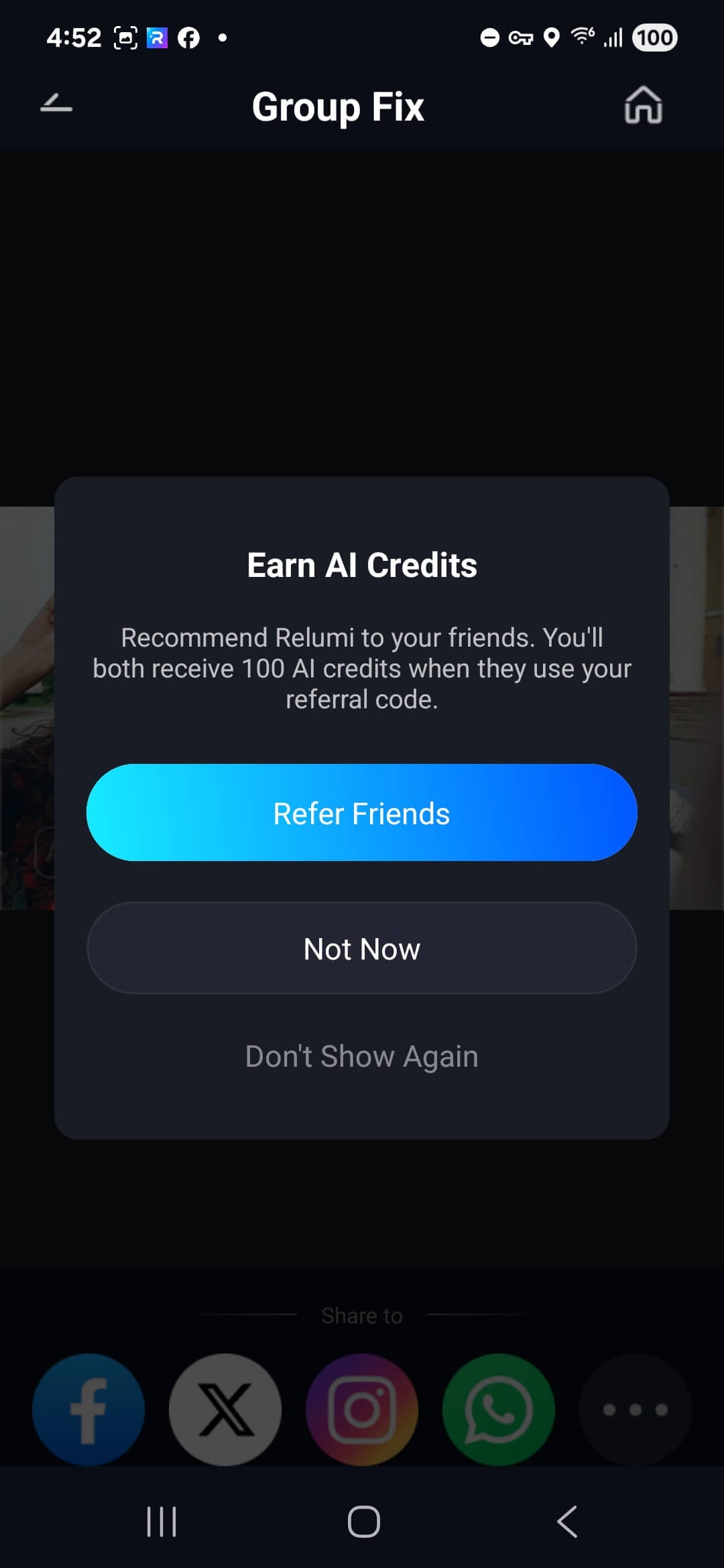 group photo AI processing in background android
