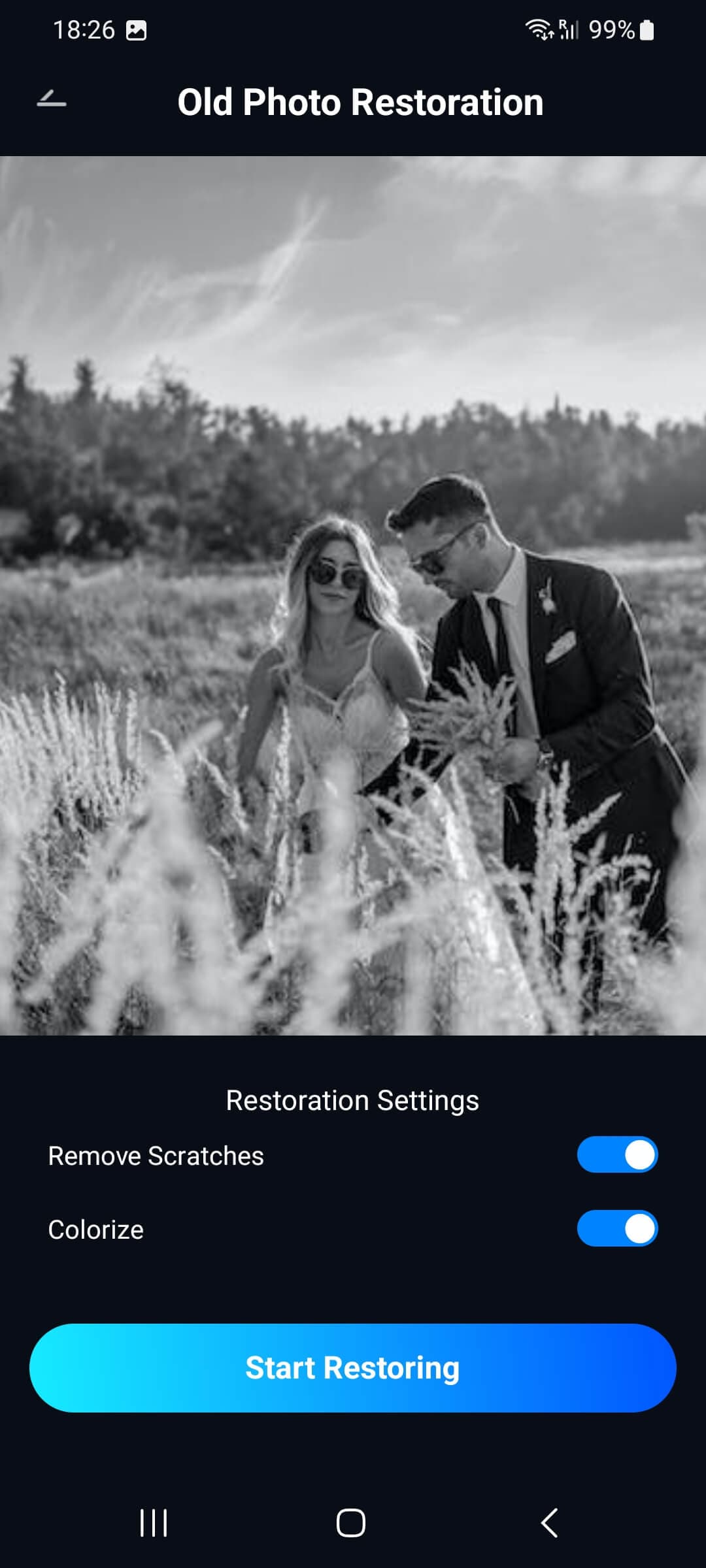 restoration settings