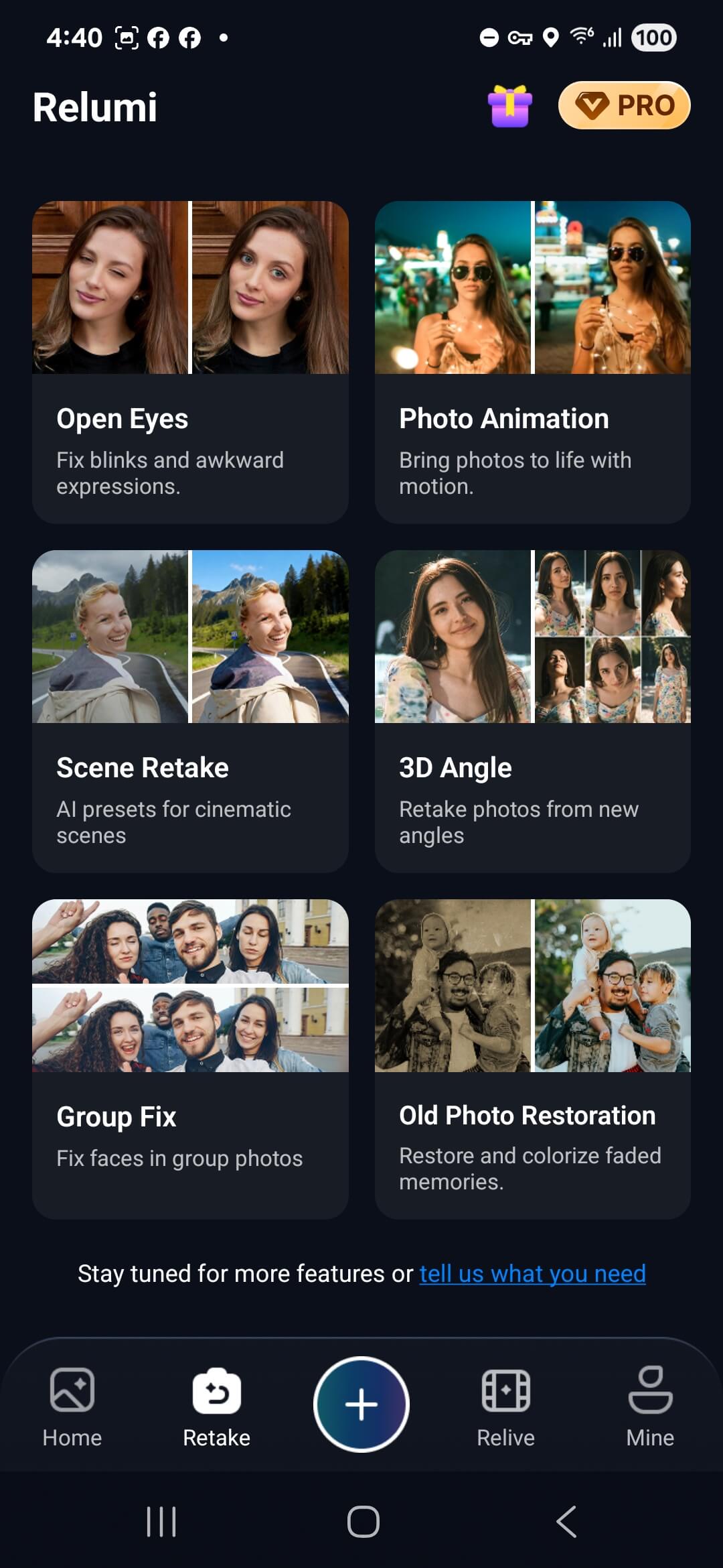 relumi scene retake index android