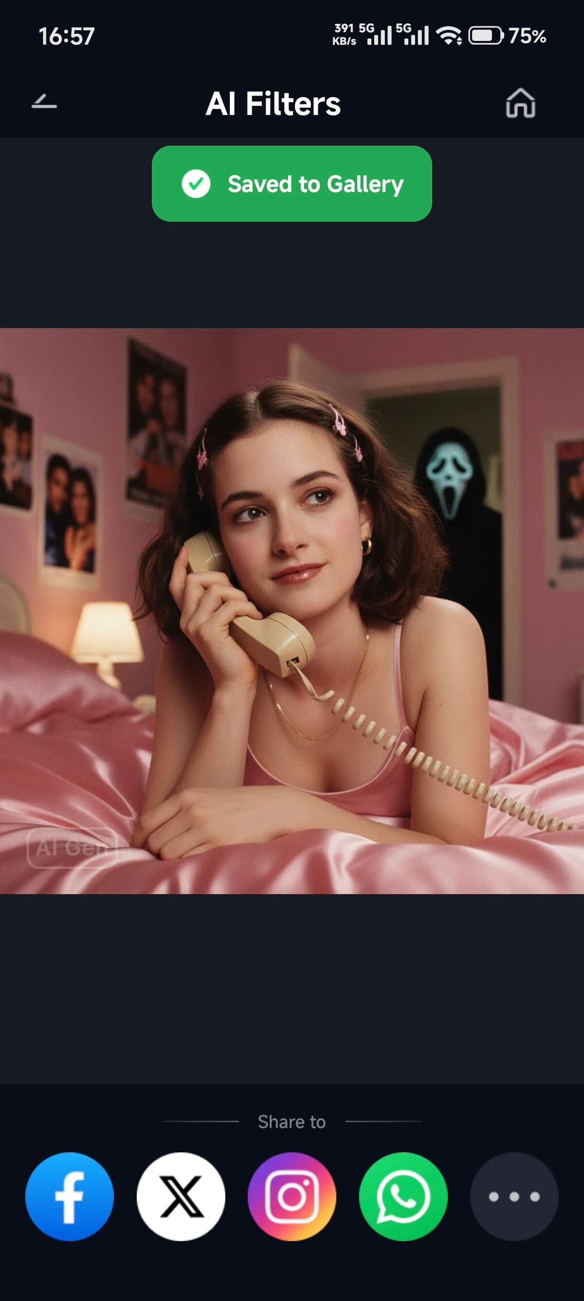 save ai filtered photo android