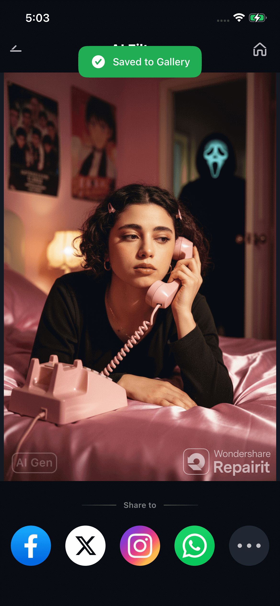 save ai filtered photo ios