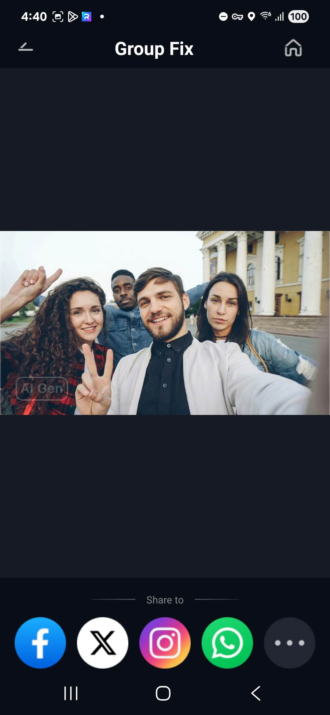 save edited group photo android Relumi app