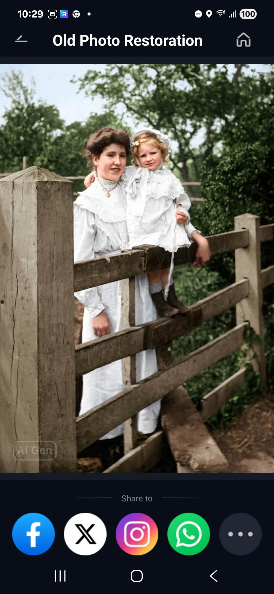 save restored old photo android