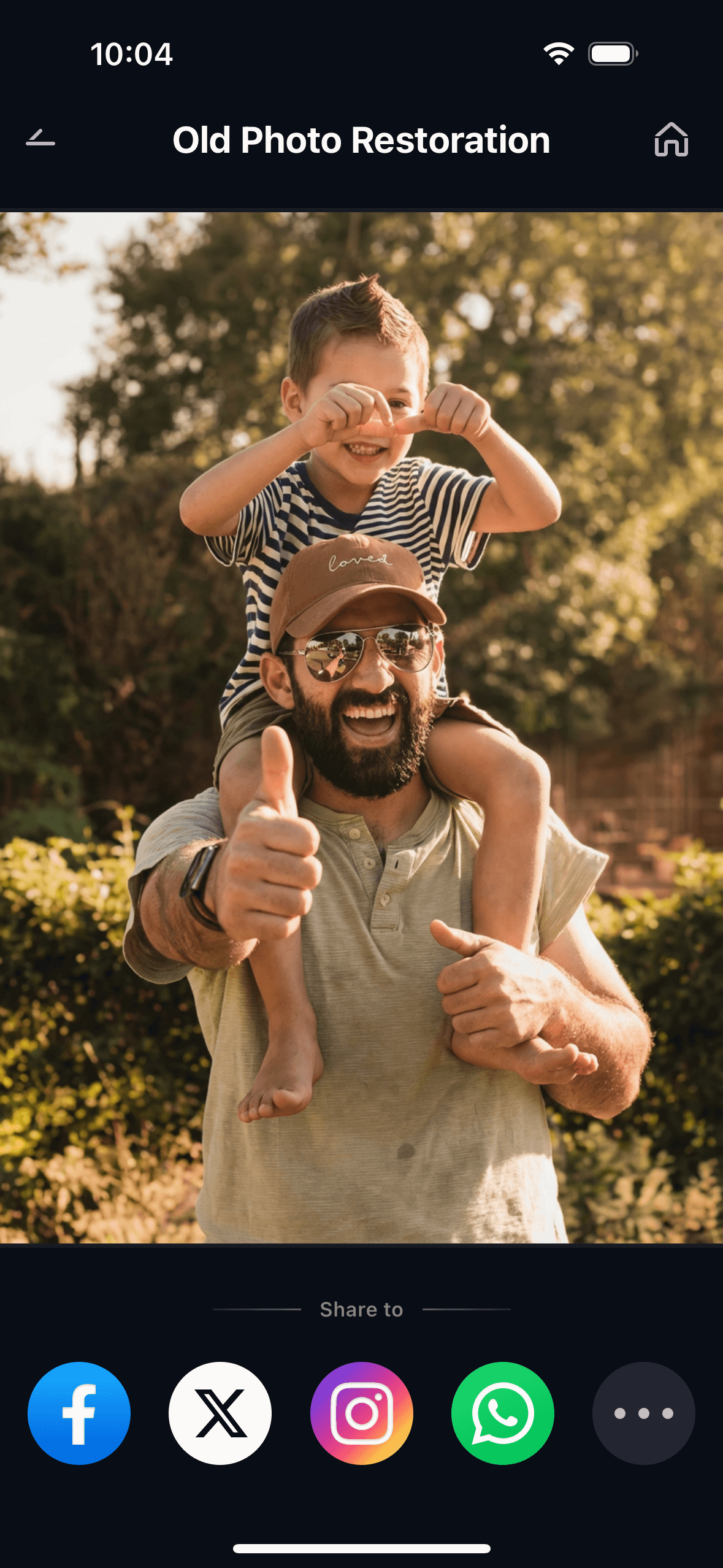 save restored old photo ios