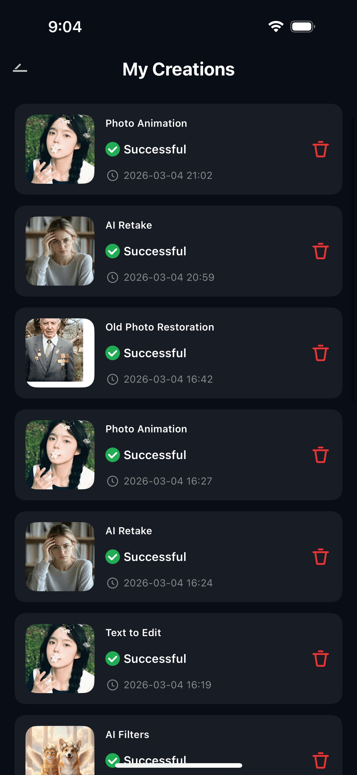 see my creations ios