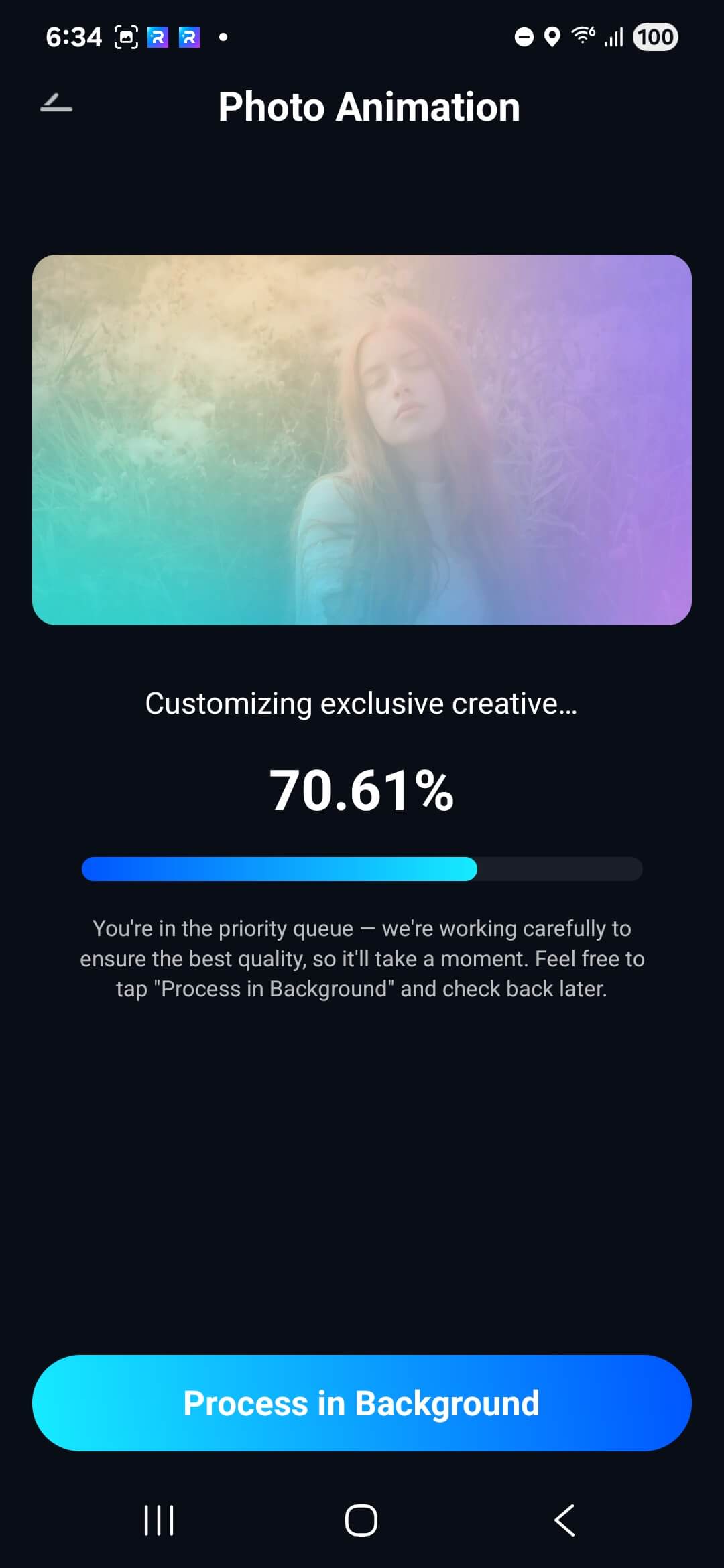 start photo animation android