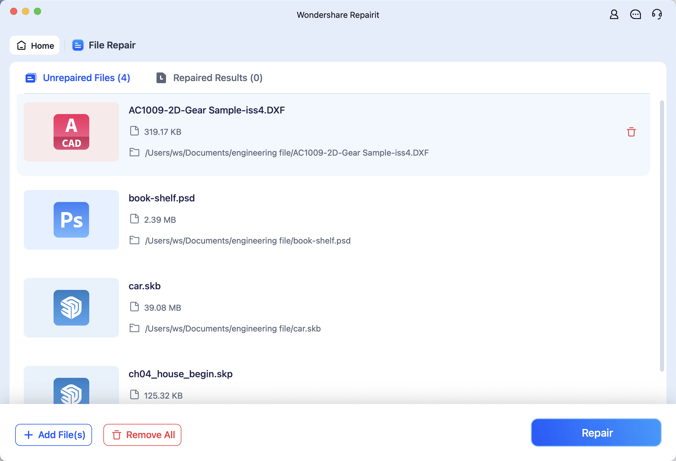 upload engineering files on mac
