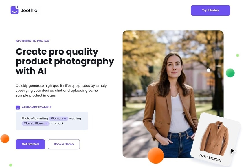 Erstellen Sie KI-Produktfotos mit Booth.ai