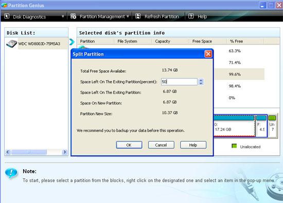 partition hard disk step 2