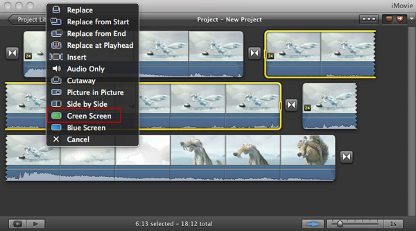 green screen imovie mac