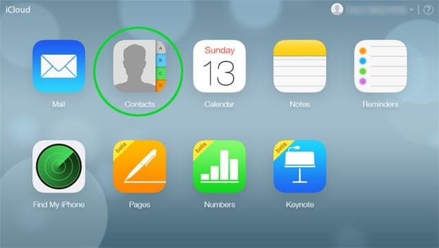 Sauvegarder les contacts d'iCloud