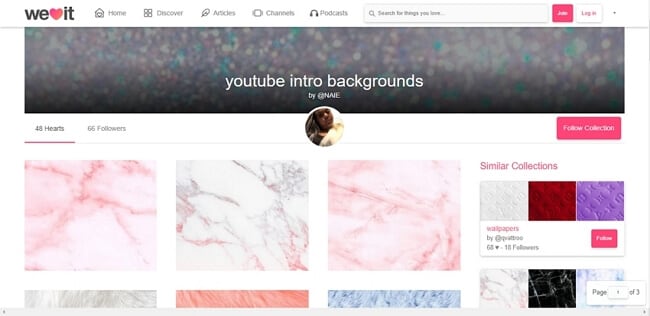 youtube intro background site - Weheartit