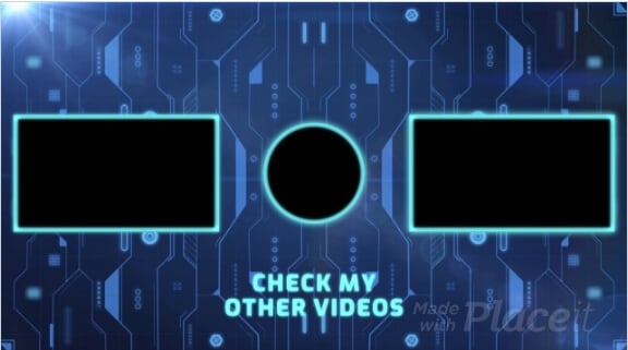 youtube end screen template - 2