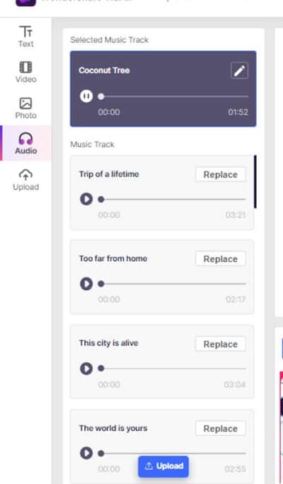 select your audio