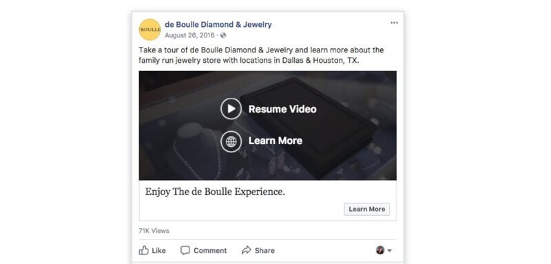 Facebook video ad